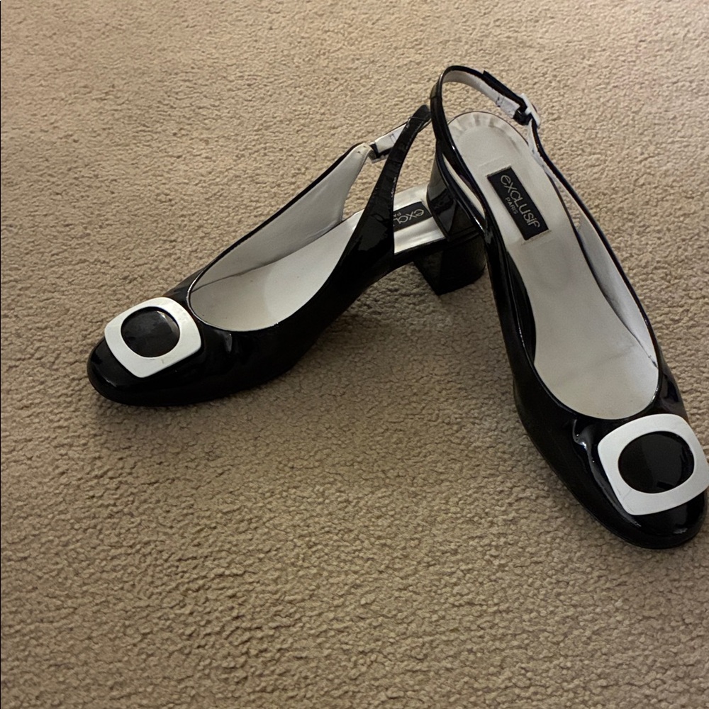 Chic Black and White Heels by Dolce & Gabbana